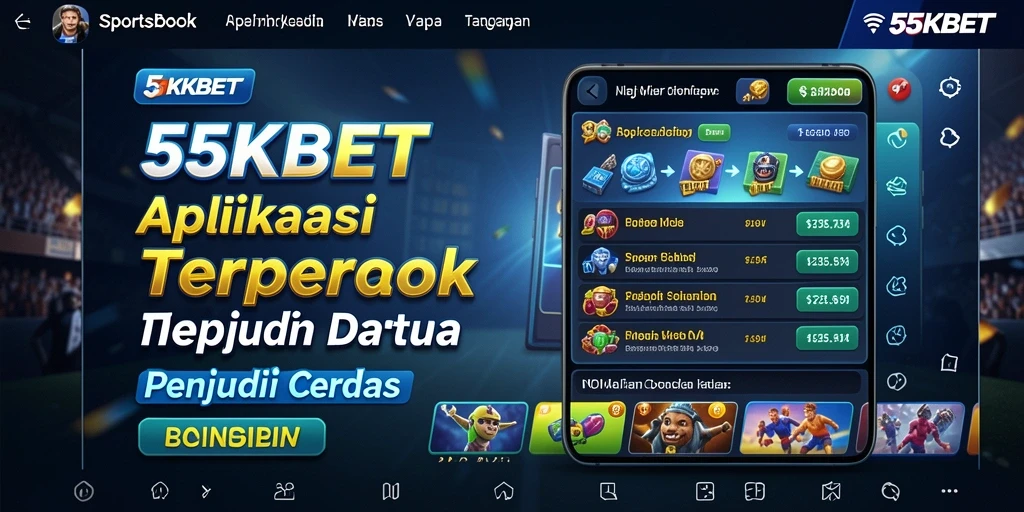 Screenshot gameplay aplikasi Sportsbook 55KBET yang menarik.