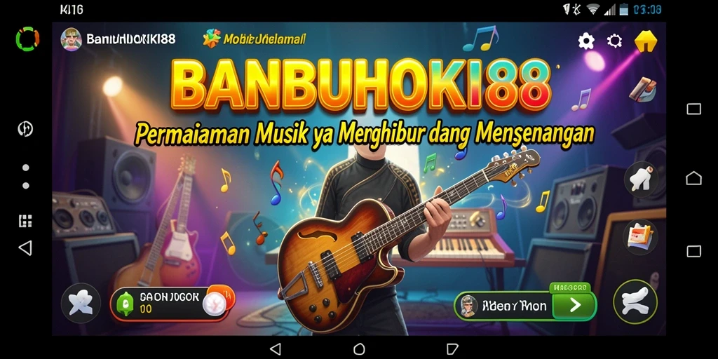 Tampilan gameplay menarik dari BANBUHOKI88 dengan lagu-lagu seru.