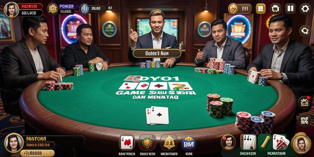 Tampilan gameplay poker yang seru di DY01.