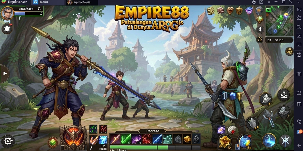 Tangkapan layar menampilkan aksi pertarungan epik di EMPIRE88.