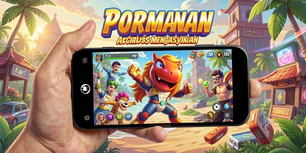 Tangkapan layar utama F32 menampilkan aksi seru dalam gameplay Arcade.