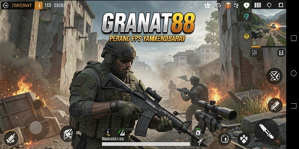 Screenshot menunjukkan aksi tembak-menembak yang seru dalam <strong>GRANAT88</strong>.