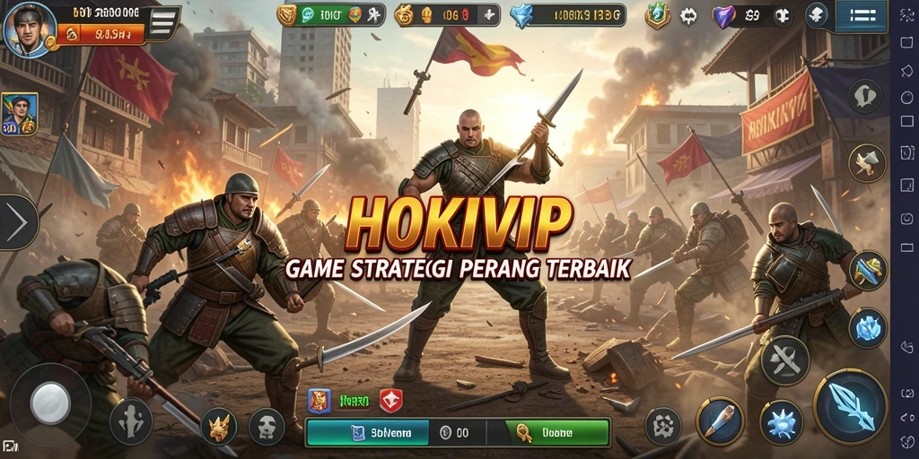 Tampilan seru gameplay HOKIVIP dengan strategi taktis yang mendalam.