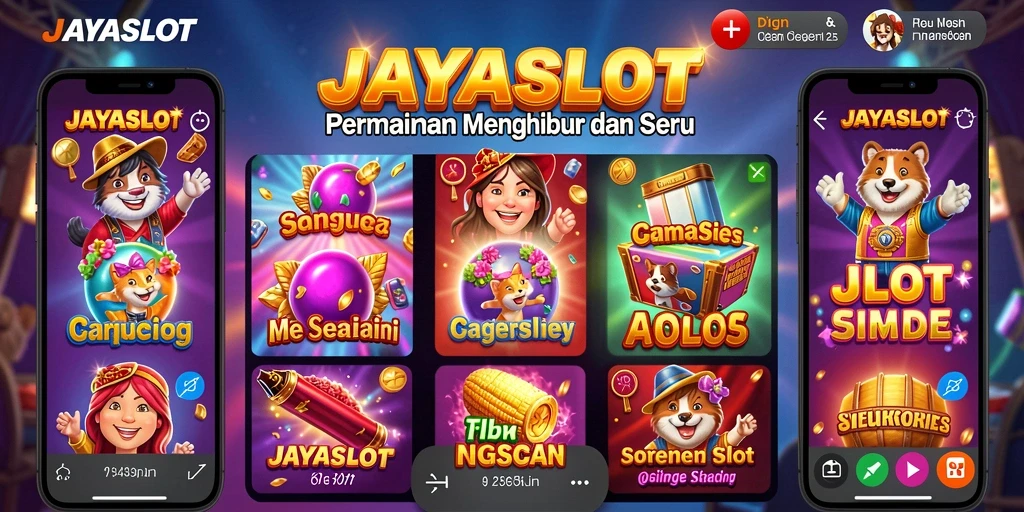 Tampilan screenshot utama JAYASLOT yang menunjukkan keseruan gameplay slot.