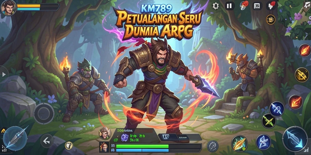 Screenshot gameplay KM789 yang menampilkan aksi seru dalam pertempuran ARPG.
