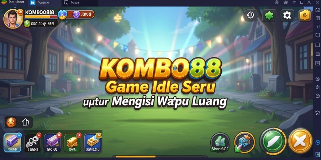 Tampilan gameplay santai di KOMBO88 yang penuh warna.