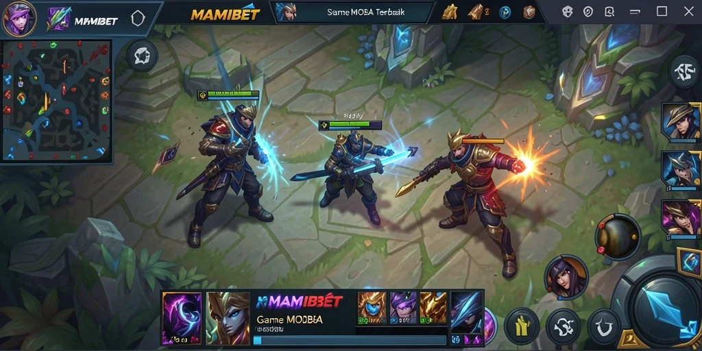 Screenshot gameplay MAMIBET dengan aksi seru di arena.