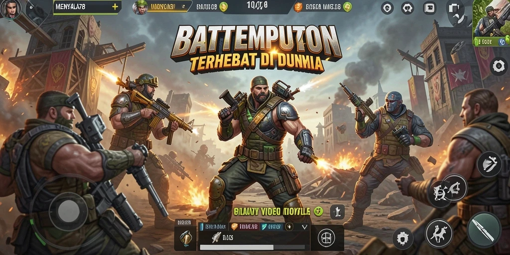 Tampilan gameplay seru pertempuran Battle Royale di MENYALA78.