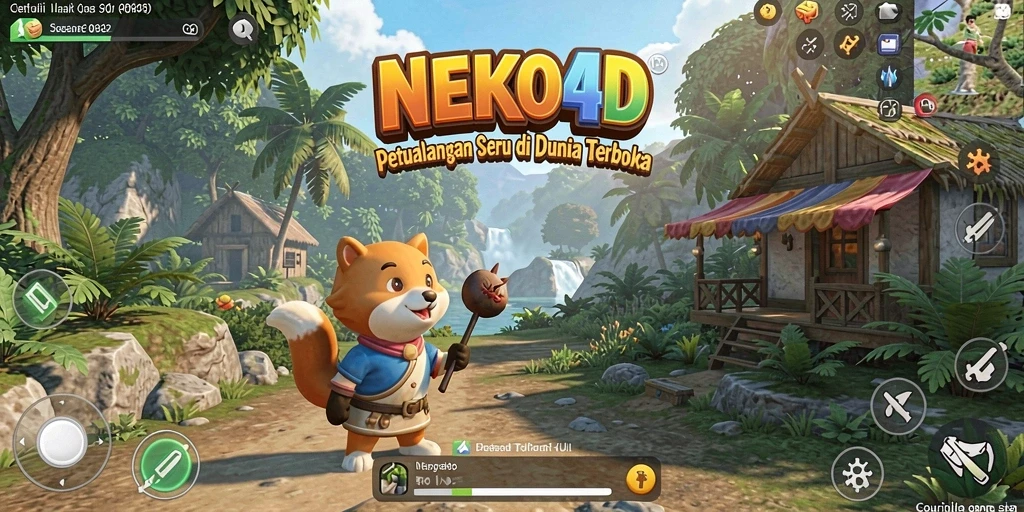 Tampilan gameplay <strong>NEKO4D</strong> yang menawan di dunia terbuka.