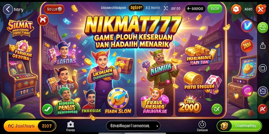 Gameplay NIKMAT777 menampilkan spinning reels dengan tema Slot yang menarik.
