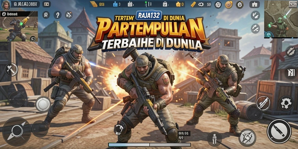 Screenshot gameplay RAJA132 yang menampilkan aksi pertempuran sengit.