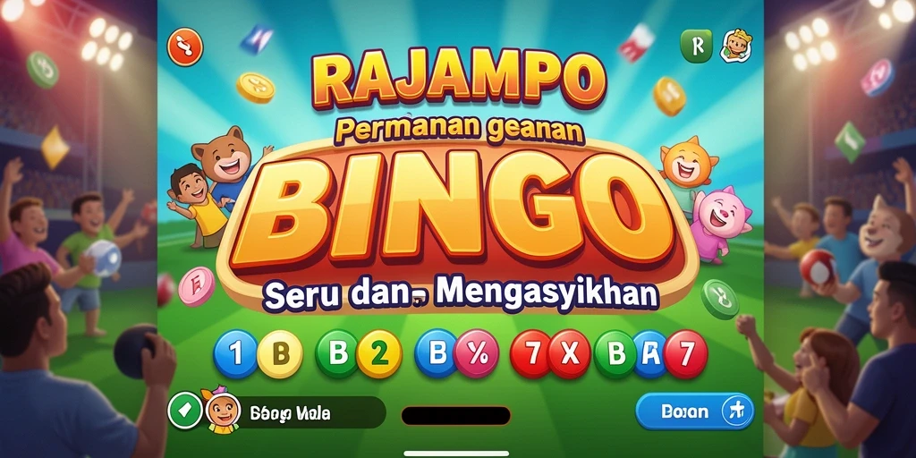 Tampilan utama gameplay Bingo RAJAMPO yang menarik dan interaktif.