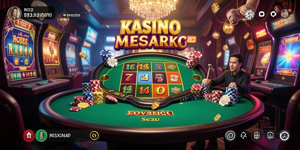 Tampilan menarik dari gameplay Kasino di RR33 dengan grafik menawan.