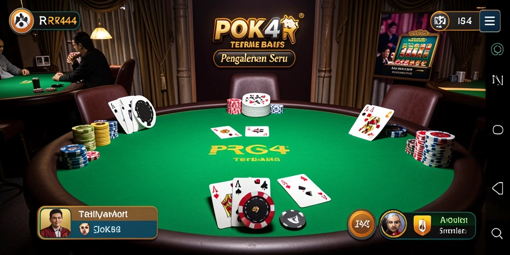 Tangkapan layar gameplay Poker yang mendebarkan di RR44.