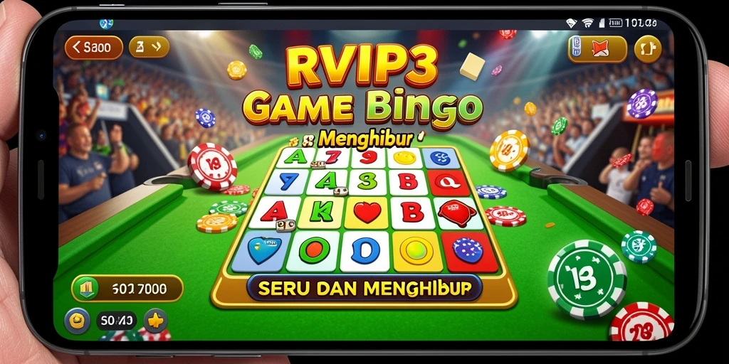 Tampilan gameplay Bingo yang seru dan interaktif di RVIP3.