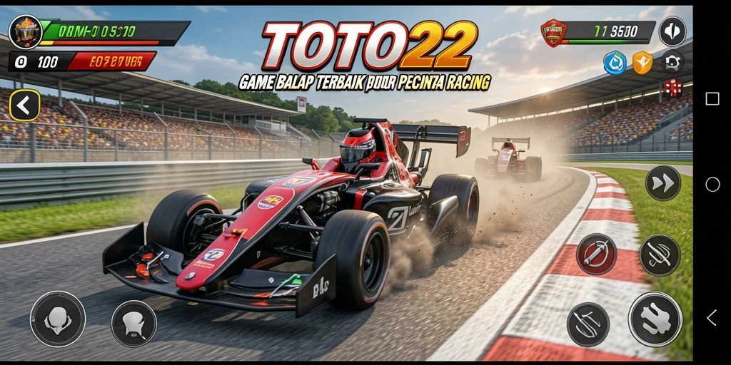 Tampilan gameplay balapan yang seru dan mendebarkan di TOTO22.