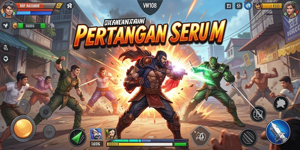 Screenshot VW108 menampilkan aksi pertarungan yang mendebarkan.