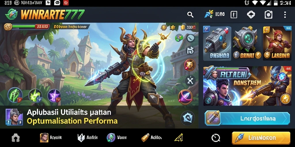 Tampilan antarmuka aplikasi utilitas WINRATE777 yang intuitif dan ramah pengguna.
