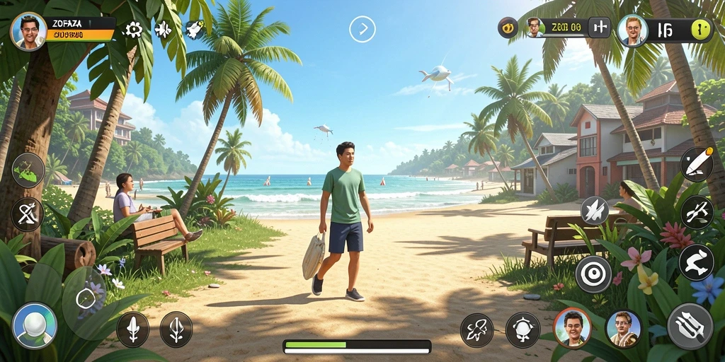Tampilan gameplay ZOFAZA yang menarik dan menyenangkan.